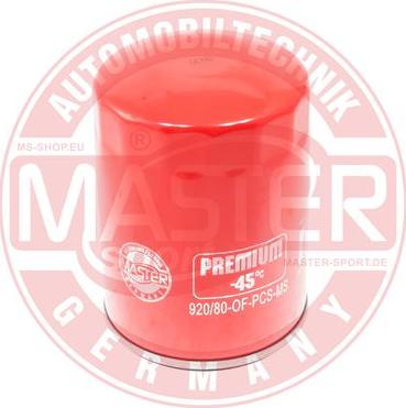 MASTER-SPORT GERMANY 920/80-OF-PCS-MS - Маслен филтър vvparts.bg