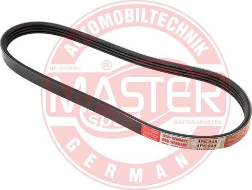 MASTER-SPORT GERMANY 4PK648-PCS-MS - Пистов ремък vvparts.bg