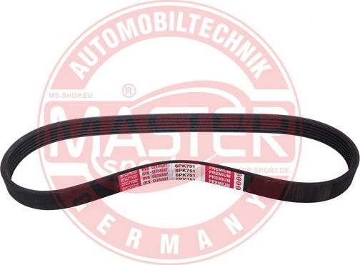 MASTER-SPORT GERMANY 6PK751-PCS-MS - Пистов ремък vvparts.bg