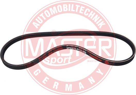 MASTER-SPORT GERMANY 3PK670-PCS-MS - Пистов ремък vvparts.bg