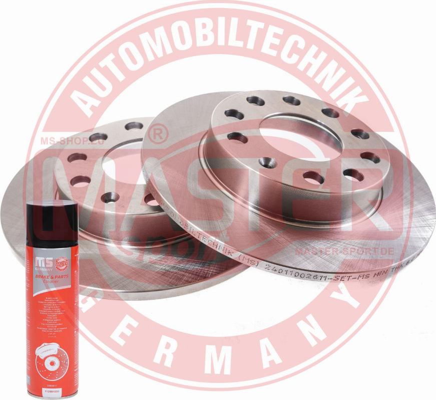 MASTER-SPORT GERMANY 24011002611-SET-MS - Спирачен диск vvparts.bg