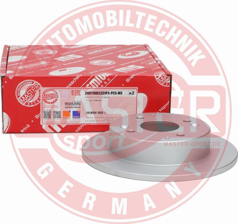 MASTER-SPORT GERMANY 24011002331PR-PCS-MS - Спирачен диск vvparts.bg