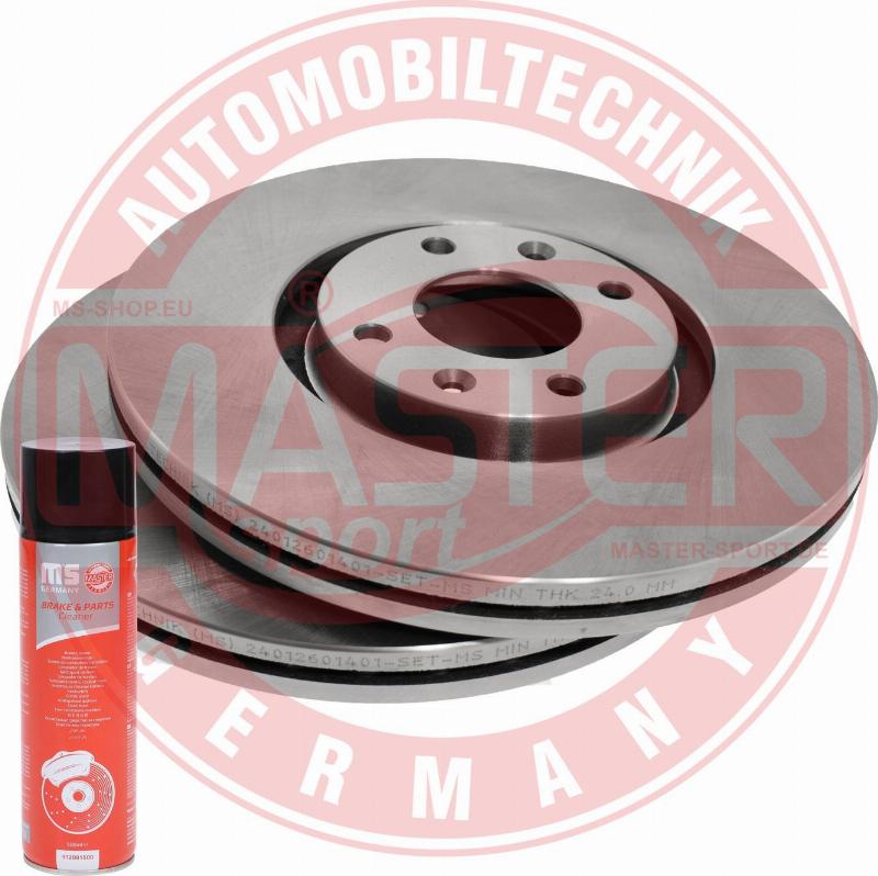 MASTER-SPORT GERMANY 24012601401-SET-MSP - Спирачен диск vvparts.bg