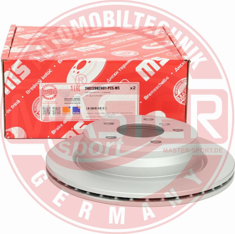 MASTER-SPORT GERMANY 24012002401PR-PCS-MS - Спирачен диск vvparts.bg