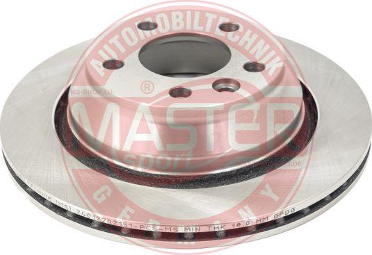 MASTER-SPORT GERMANY 24012202151-PCS-MS - Спирачен диск vvparts.bg