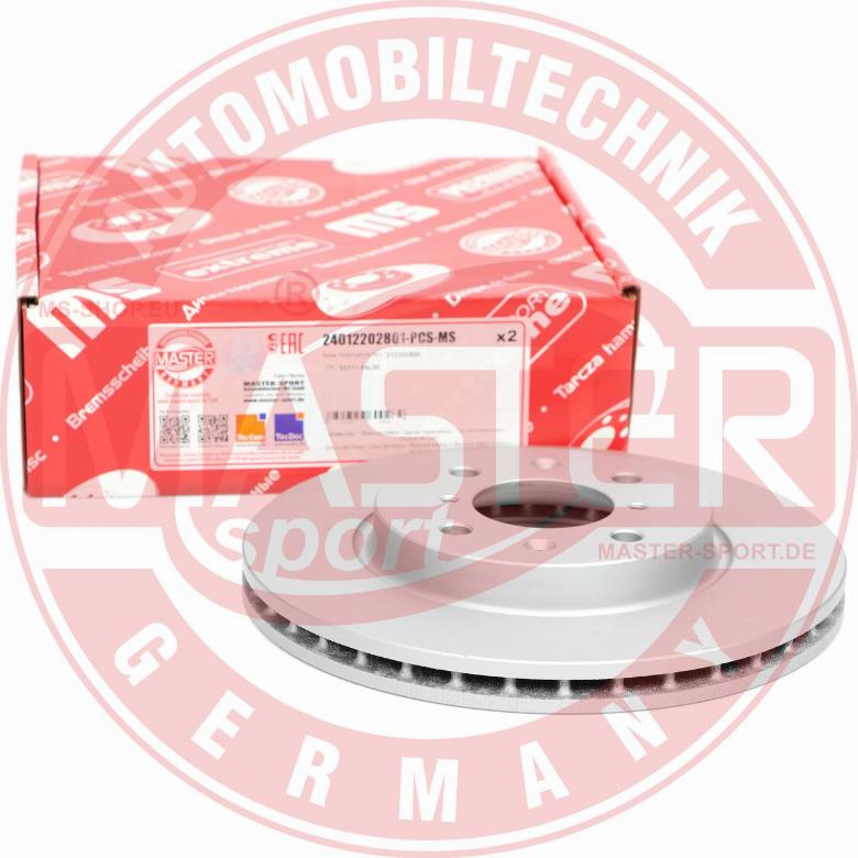 MASTER-SPORT GERMANY 24012202801PR-PCS-MS - Спирачен диск vvparts.bg