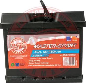 MASTER-SPORT GERMANY 780454802 - Стартов акумулатор vvparts.bg