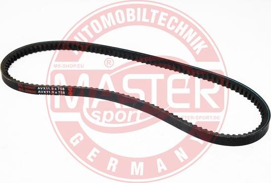 MASTER-SPORT GERMANY AVX-11.9X758-PCS-MS - Трапецовиден ремък vvparts.bg