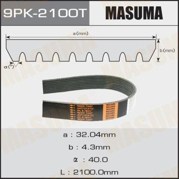 MASUMA 9PK-2100T - Пистов ремък vvparts.bg