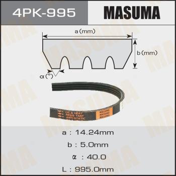 MASUMA 4PK-995 - Пистов ремък vvparts.bg