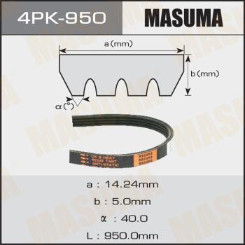 MASUMA 4PK-950 - Пистов ремък vvparts.bg