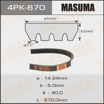 MASUMA 4PK670 - Пистов ремък vvparts.bg