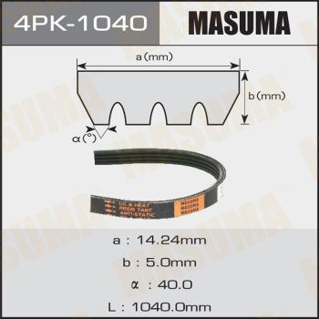 MASUMA 4PK-1040 - Пистов ремък vvparts.bg