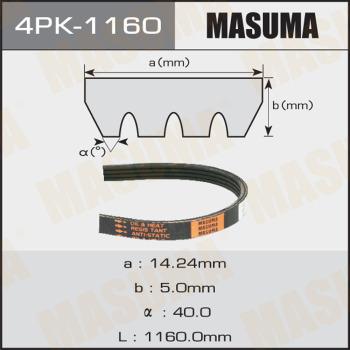 MASUMA 4PK-1160 - Пистов ремък vvparts.bg