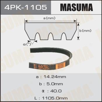 MASUMA 4PK-1105 - Пистов ремък vvparts.bg