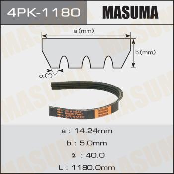 MASUMA 4PK-1180 - Пистов ремък vvparts.bg