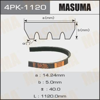 MASUMA 4PK-1120 - Пистов ремък vvparts.bg