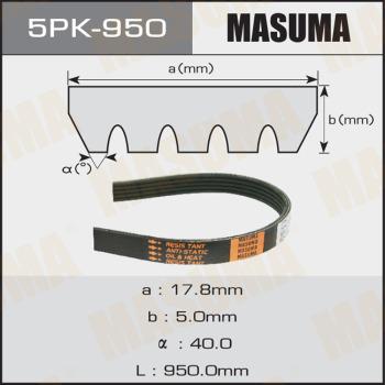 MASUMA 5PK950 - Пистов ремък vvparts.bg