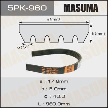 MASUMA 5PK-960 - Пистов ремък vvparts.bg