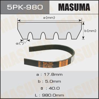 MASUMA 5PK980 - Пистов ремък vvparts.bg