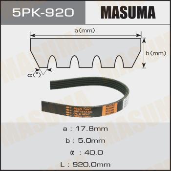 MASUMA 5PK920 - Пистов ремък vvparts.bg