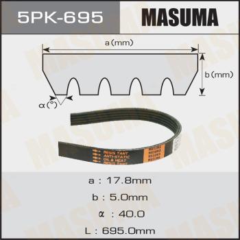 MASUMA 5PK-695 - Пистов ремък vvparts.bg