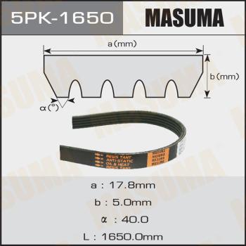 MASUMA 5PK-1650 - Пистов ремък vvparts.bg