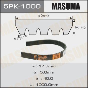 MASUMA 5PK1000 - Пистов ремък vvparts.bg