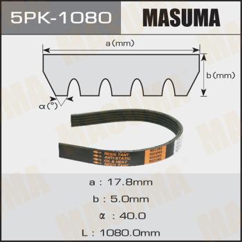 MASUMA 5PK-1080 - Пистов ремък vvparts.bg