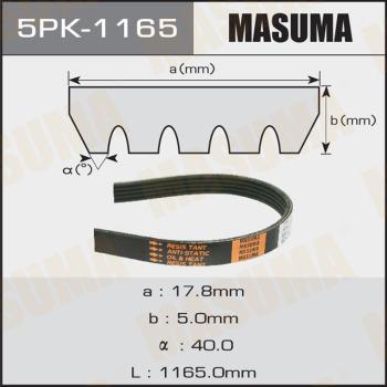 MASUMA 5PK-1165 - Пистов ремък vvparts.bg