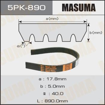 MASUMA 5PK-890 - Пистов ремък vvparts.bg