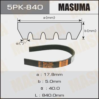 MASUMA 5PK-840 - Пистов ремък vvparts.bg