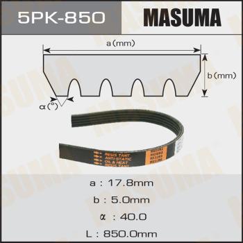 MASUMA 5PK-850 - Пистов ремък vvparts.bg