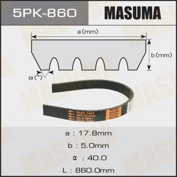 MASUMA 5PK-860 - Пистов ремък vvparts.bg