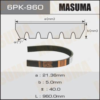 MASUMA 6PK-960 - Пистов ремък vvparts.bg