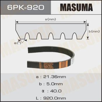 MASUMA 6PK-920 - Пистов ремък vvparts.bg