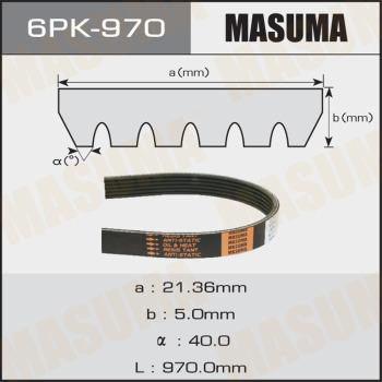 MASUMA 6PK970 - Пистов ремък vvparts.bg