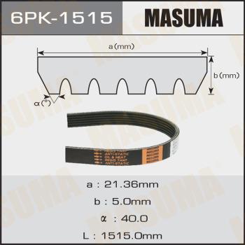 MASUMA 6PK-1515 - Пистов ремък vvparts.bg