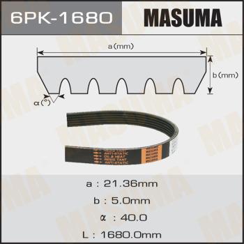 MASUMA 6PK-1680 - Пистов ремък vvparts.bg