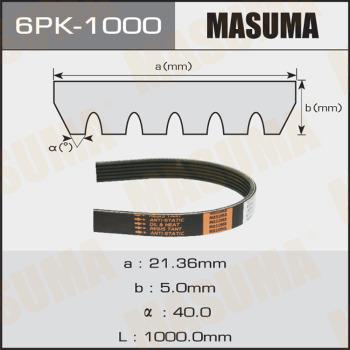 MASUMA 6PK1000 - Пистов ремък vvparts.bg