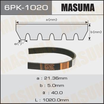 MASUMA 6PK1020 - Пистов ремък vvparts.bg