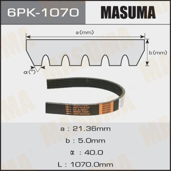 MASUMA 6PK1070 - Пистов ремък vvparts.bg
