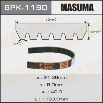 MASUMA 6PK1190 - Пистов ремък vvparts.bg