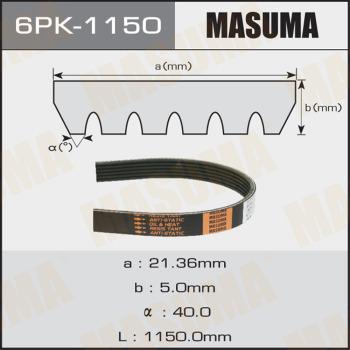 MASUMA 6PK-1150 - Пистов ремък vvparts.bg