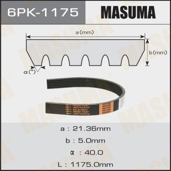 MASUMA 6PK1175 - Пистов ремък vvparts.bg