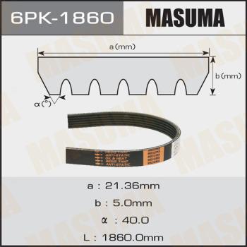 MASUMA 6PK-1860 - Пистов ремък vvparts.bg