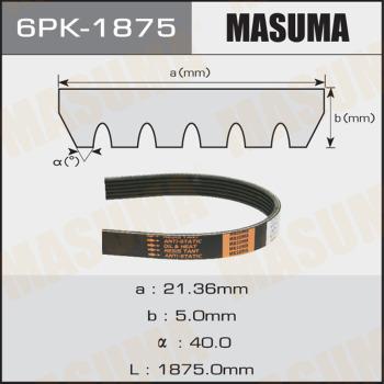 MASUMA 6PK1875 - Пистов ремък vvparts.bg