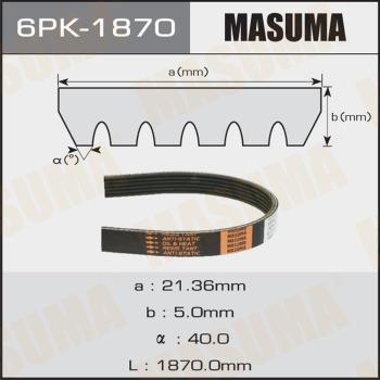 MASUMA 6PK-1870 - Пистов ремък vvparts.bg