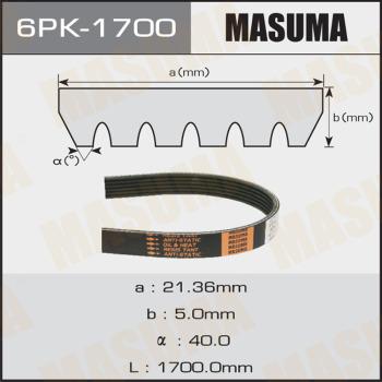 MASUMA 6PK1700 - Пистов ремък vvparts.bg