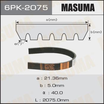 MASUMA 6PK-2075 - Пистов ремък vvparts.bg